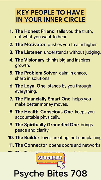 Key people to have in your inner circle