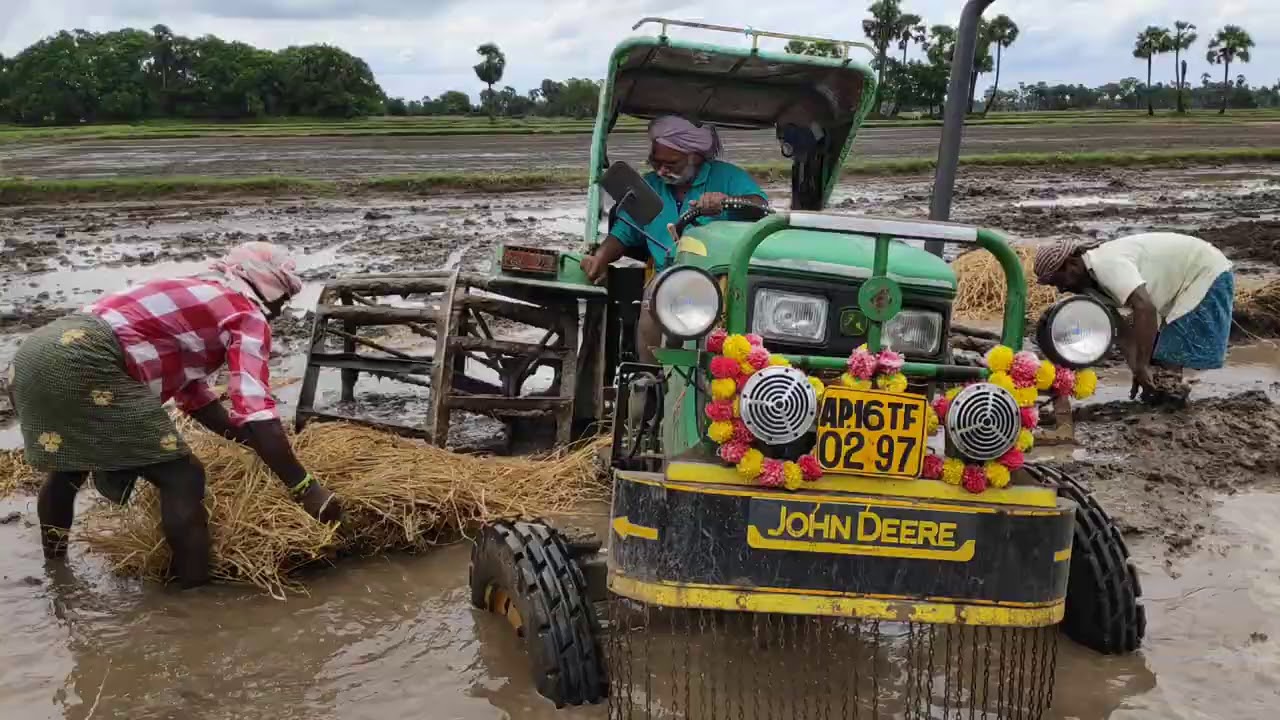 Crazy John Deere Tractor Stuck in Mud | Myna Street Food