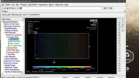 ANSYS APDL Tutorial - CST Element for Plane Stress Nodal Displacement