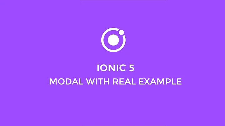 ionic 5 Modal with real example