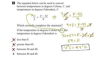 EQAO Grade 9 Academic Math 2017 Question 4 Solution