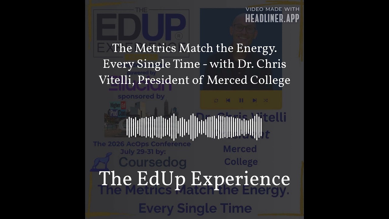 The Metrics Match the Energy. Every Single Time - with Dr. Chris Vitelli, President of Merced... The Metrics Match the Energy. Every Single Time - with Dr. Chris Vitelli, President of Merced...