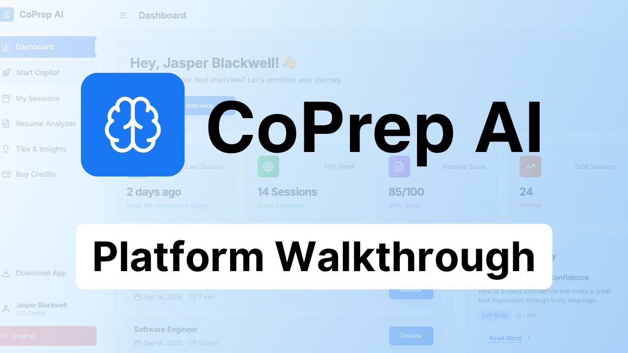 CoPrep AI Walkthrough 🚀 Your Ultimate Interview AI Copilot