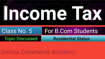 | Residential Status | For B.Com |