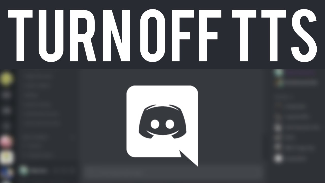 How To Turn Off Text To Speech On Discord Turn Off TTS YouTube