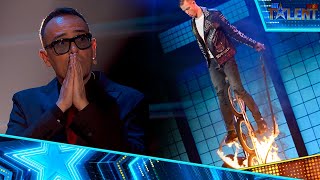 GET BACK ON the unicycle after falling and TRIUMPHS | Semifinal 2 | Spain's Got Talent 2022