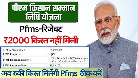 Pm kisan payment failed problem | Pm kisan 20th installment not received | pfms rejected pm kisan