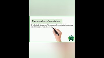 Memorandum of association: Company Law #youtubeshorts #shortvideo