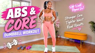 Weighted Abs & Core Workout with Dumbbells 🔥 | Strong Core Workout