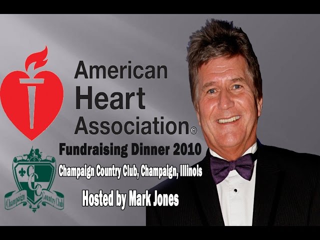 Mark Jones hosting American Heart Assoc. fundraiser, Champaign, Illinois, USA.