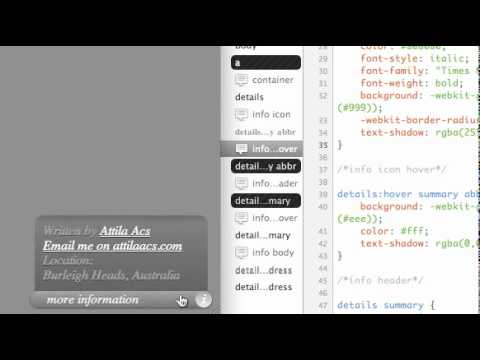 HTML & CSS info button