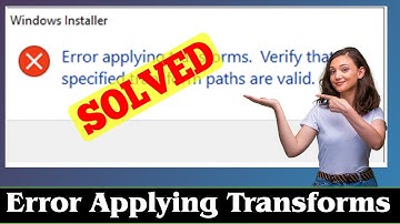 [SOLVED] How to Fix Error Applying Transforms Error Issue