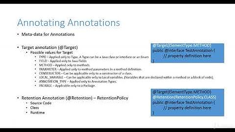Java Web Services Masterclass with SOAP, REST, Spring & XML : JAVA Annotations
