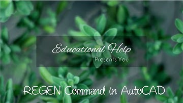 How to use Regen Command in AutoCAD