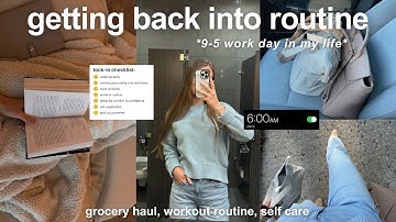 get back into routine with me (home workout, 9-5 work day, jewelry haul, locking in on habits!)