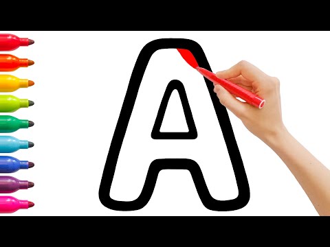 ABC İngilizce Alfabe Çizimi ve Boyaması | Çocuklar için Alfabe Şarkısı Öğrenme #39