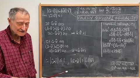 Cauchy Schwarz and Triangle Inequalities proof