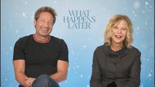 Meg Ryan and David Duchovny! Fun interview for WHAT HAPPENS LATER