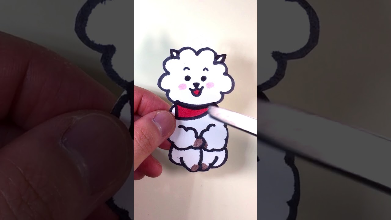 DIY BTS & BT21  RJ with Shrink Plastic 