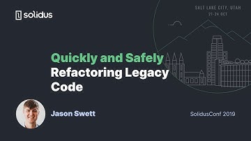 Jason Swett - Quickly and Safely Refactoring Legacy Code | SolidusConf 2019