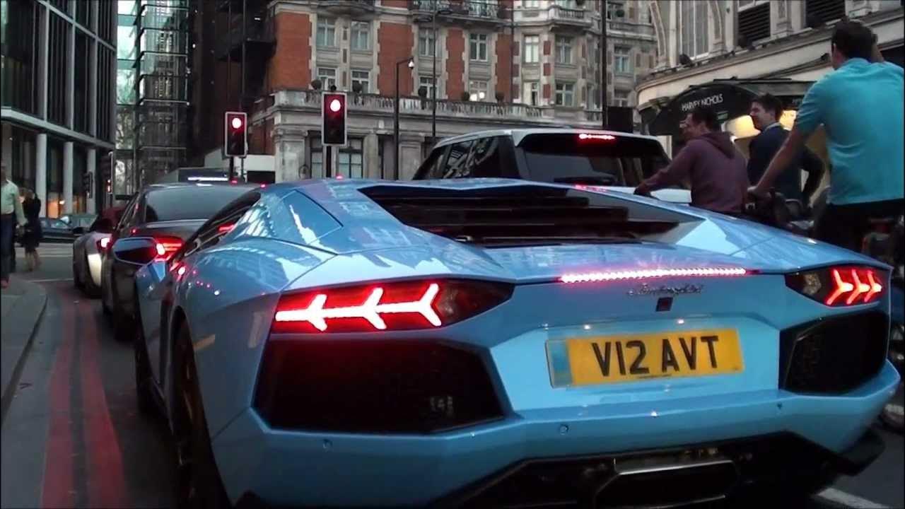 Baby Blue Lamborghini Aventador