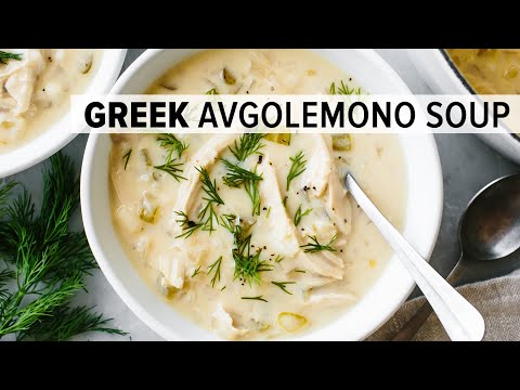 GREEK AVGOLEMONO SOUP  a lemony chicken and rice soup in less than 30 minutes!