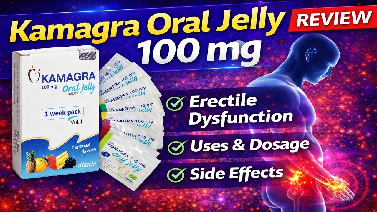 Kamagra Oral Jelly 100 mg Review | Uses, Dosage, Side Effects & How It