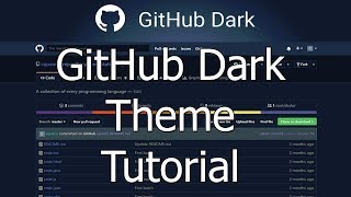 Github con tema oscuro [Dark Theme] Tutorial