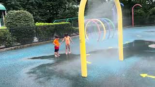 Gracen & Ian at the Local Splash Pad