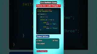 Switch-case Code Quiz ‼️#34 🧠🤔| Guess the Output  #coding #codinginterview #cpp #problemsolving #cs