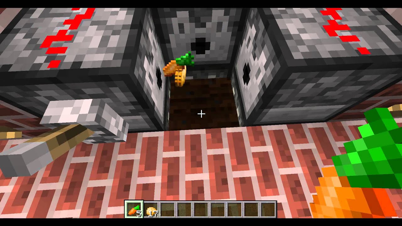 Ferme mécanique pour récolter de la nourriture sur Minecraft - YouTube
