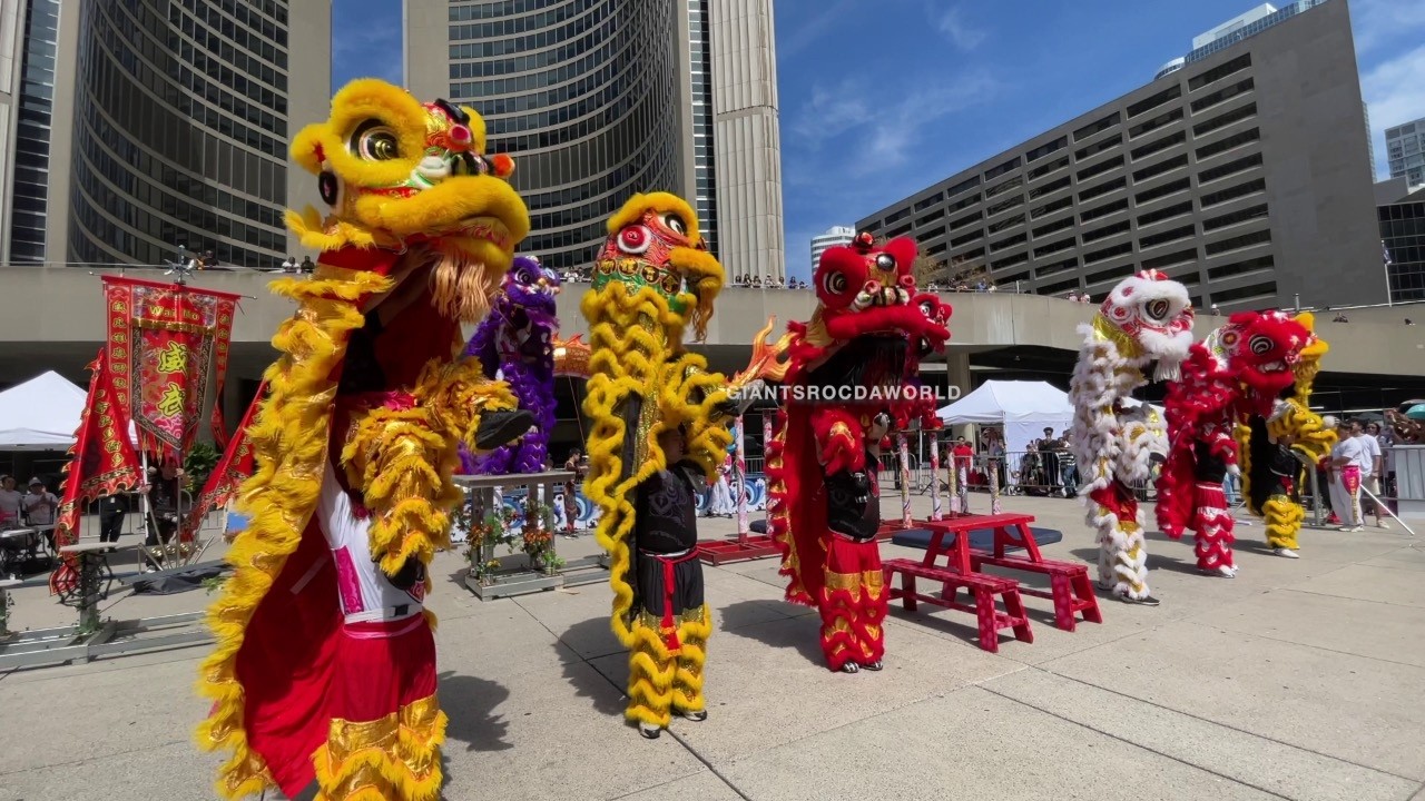 LION DANCE HIGH POLE Canada Dragon & Lion Dance Sports Association || 2024 Toronto Dragon Festival