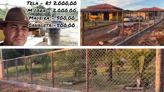 Ep10: 🔨Cercamos todo o SÍTIO/CHÁCARA com TELA... QUANTO CUSTOU💰 e COMO FICOU? 👀