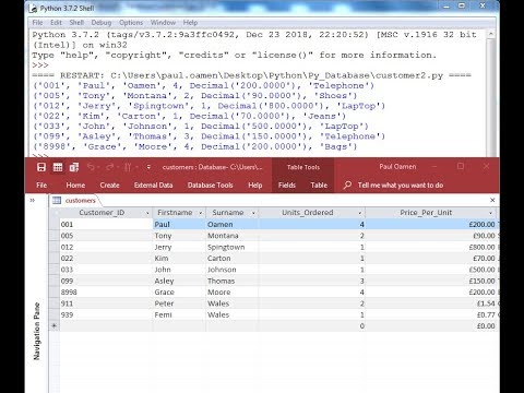 How to Connect Python to MS Access Database using pyodbc