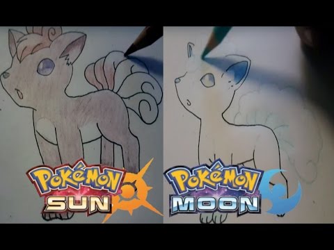 Como desenhar Vulpix + Alola Vulpix (Sol e Lua)