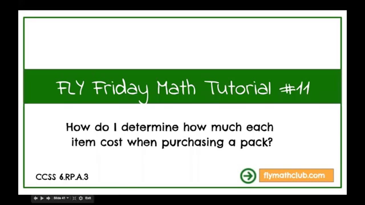 How do I determine how much each item cost when purchasing a pack