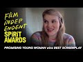 EMERALD FENNELL wins Best Screenplay at the 2021 Film Independent Spirit Awards