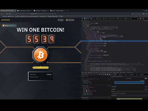 Binance bitcoin button game hack