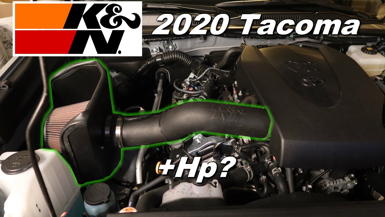 K&N cold air intake Review & Install | 2020 Toyota Tacoma - YouTube