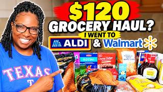 Aldi & Walmart Grocery Shopping on a Budget | $120 Grocery Haul