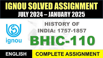 BHIC 110 Solved Assignment 2024-25 || bhic-110 solved assignment in English || July 2024 to Jan 2025