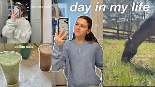DAY IN MY LIFE 🌷| cafe, going to the barn & crocheting