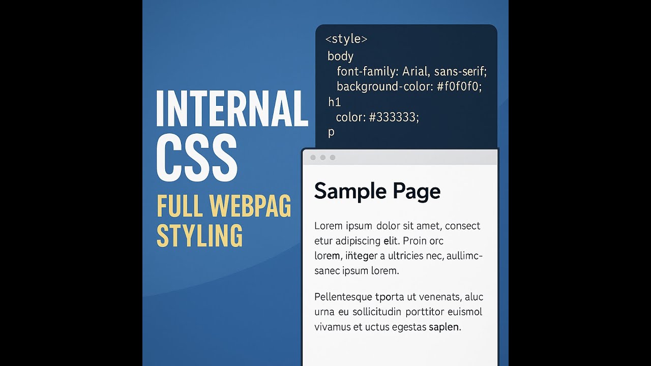 Day 7 Internal CSS in Action | Full Webpage Styling with Tag Selectors ...