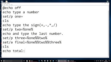 How to make a calculator using CMD (Easy)