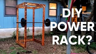 How To Build A DIY POWER RACK | HOMEMADE Wood Squat Cage For Garage Gym