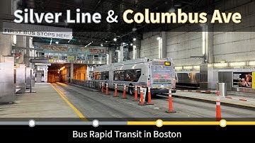 [MBTA Silver Line and Columbus Ave Bus Lanes] Bus Rapid Transit in Boston (July 2025) [4k]