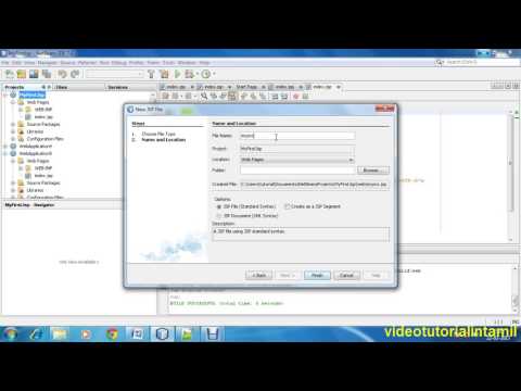 erstellen einfaches JSP-Programm in Netbeans - Tutorial in Tamil