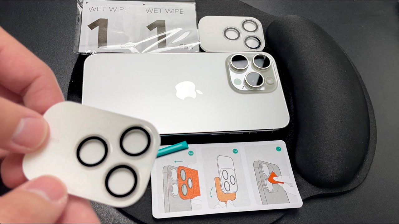 How to Place ESR Camera Lens Protector On iPhone 15's