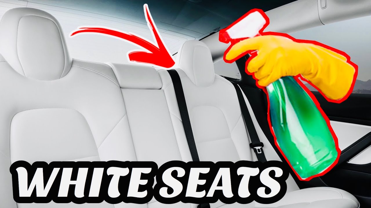 Tesla White Seats | How To Clean White Interior - YouTube