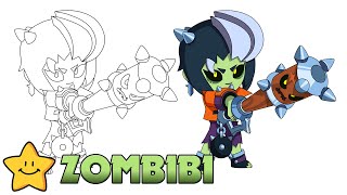 How To Draw Zombibi Brawl Stars New Bibi Skin Brawl O Ween Youtube - brawl stars choco piper çizimi